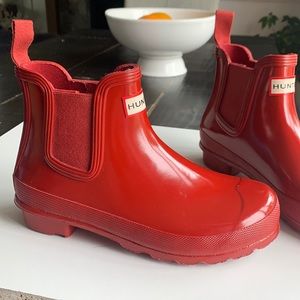 Red Hunter Boots size 6